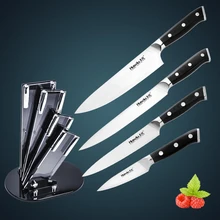 2017 New Arrive Huiwill High Quality 5pcs Japanese AUS 8 Stainless Steel Kitchen Chef Slicing Knife