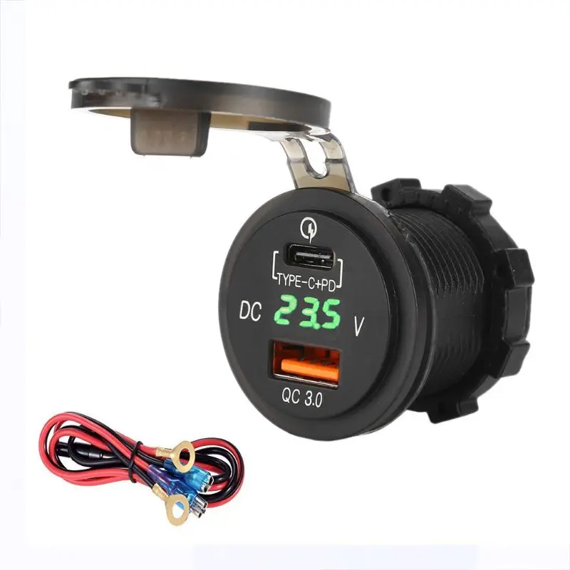 36W USB Car Charger Quick Charge QC 3.0 Type C PD Fast Mobile Phone Charger For iPhone X XR 8 Samsung Xiaomi Huawei