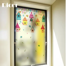 DICOR брендовая стеклянная пленка птицы оконная наклейка прозрачная непрозрачная домашний Декор Гостиная для детской комнаты девушка Съемная наклейка плакат