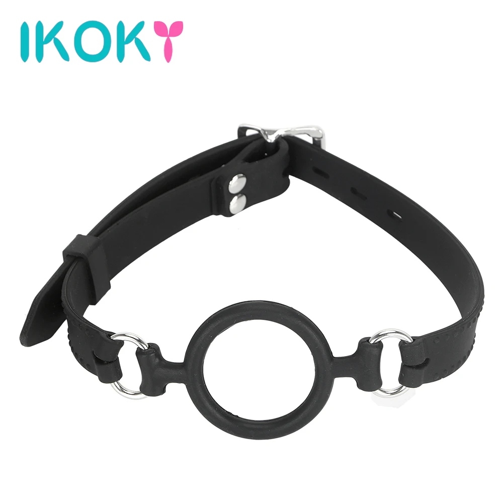 IKOKY кляп для рта фиксация орального мяча бандаж шлейка намордник с кольцом секс