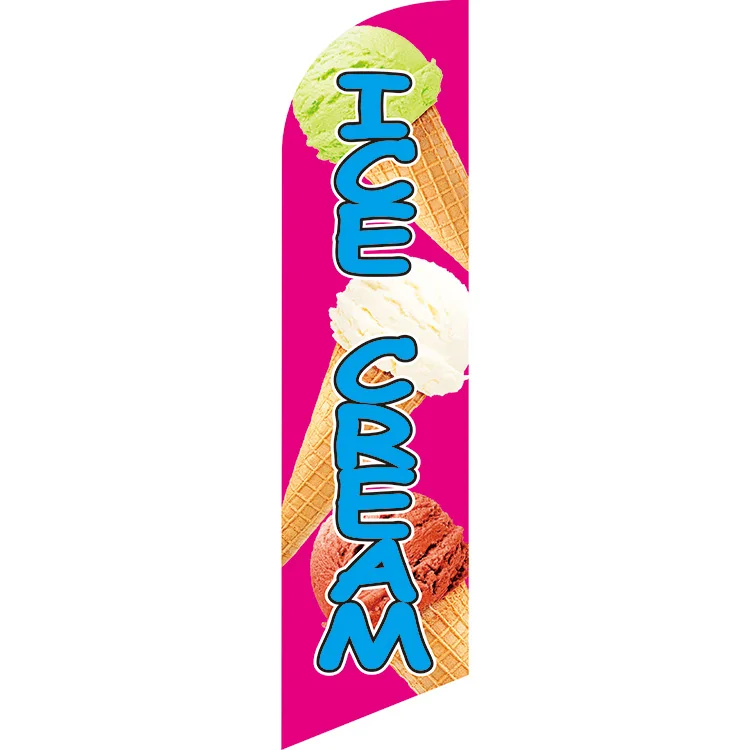 Digital Printing Ice Cream Feather Flag-in Flags, Banners & Accessories