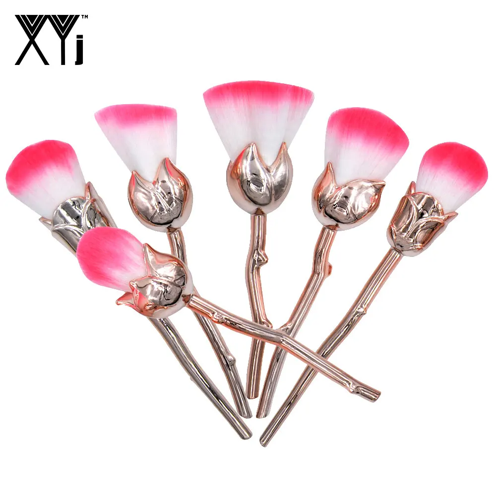 

Romatic Rose Shape Makeup Brush Set Blush Powder Eyeshadow Concealer Foundation Brushes 6 Pcs/Set Flower Shape Make Up Brush