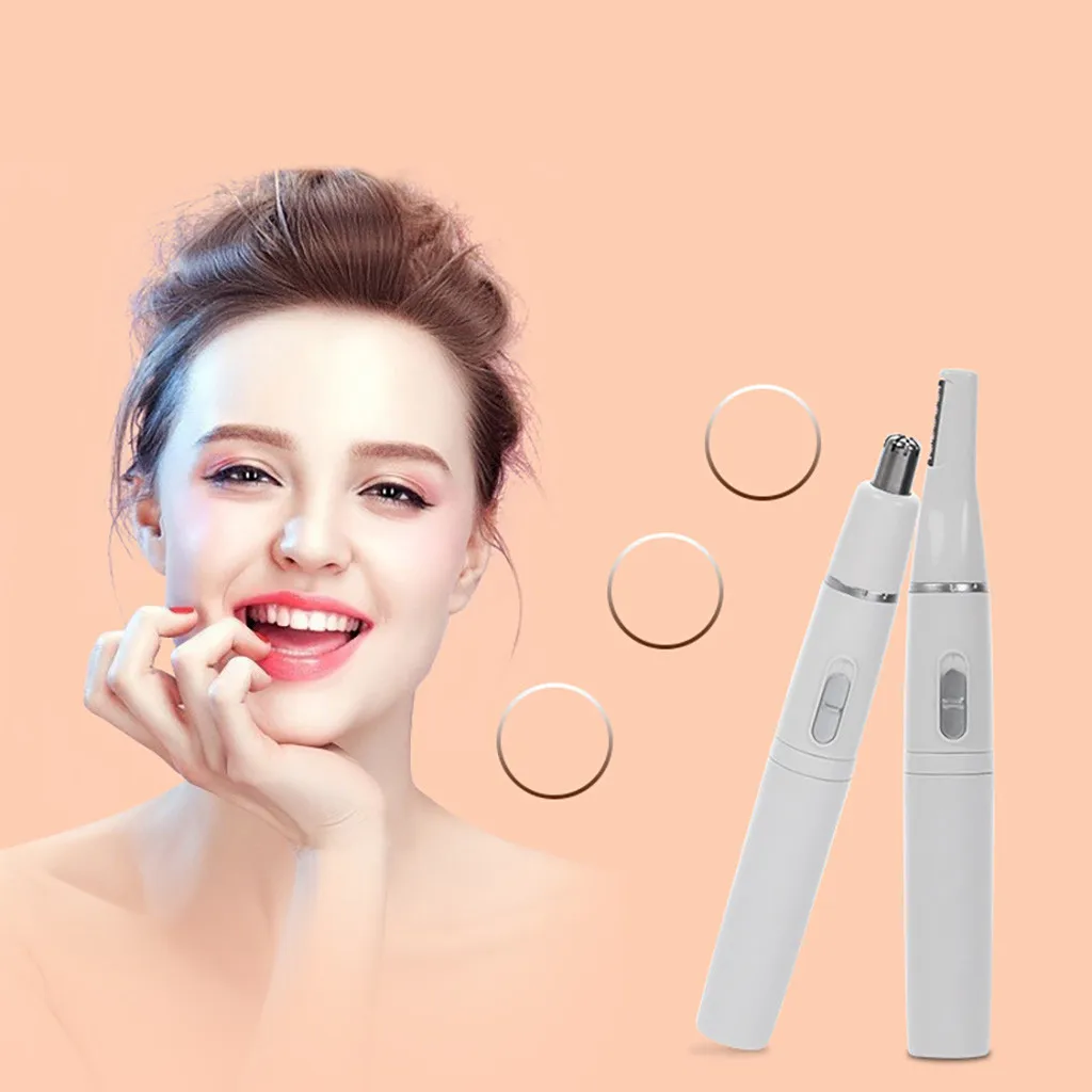 

High Quality 2 in 1 Electric Eyebrow Nose Hair Implement Nose Hair Cut For Men and women Washed Trimmer Clipper F5.14