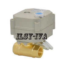 DN8 G1/" DC12V двухсторонний Электрический шаровой кран, латунный шаровой кран с сигналом отзывы