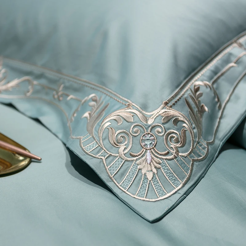 600TC Egyptian Cotton Duvet Cover Bed Sheet Bedding Set