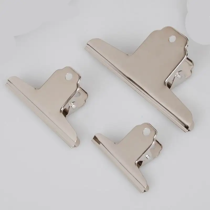 50pcs Big Size Metal Clips Letter Clips Stainless Steel Silver Metal