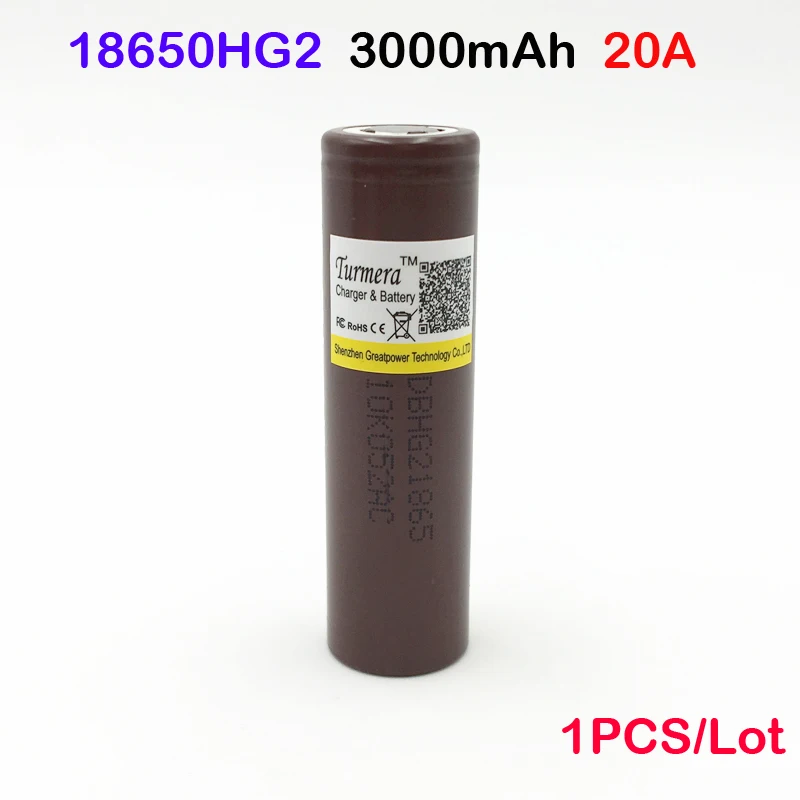 

18650 HG2 3000mah electronic cigarette Rechargeable batteries power high discharge 20A large current Vape mod power 1pc withcase