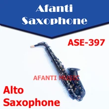 Afanti Music Eb tone / Electrophoresis Gold Alto Saxophone (ASE-397)