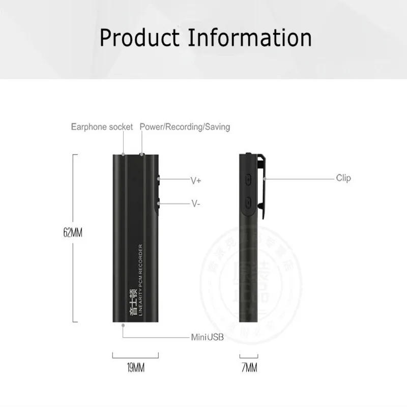 Yescool A2 8 | 16 | 32 GB Цифровой диктофон металлический мини аудио рекордер Бизнес Офис Невидимый голосовой активированный Диктофон MP3