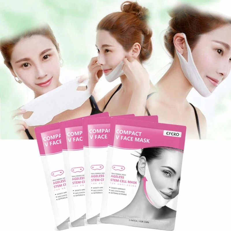 

Efero 1Pc V Shaper Face Slimming Mask Lifting Face Mask Face Slim Chin Check Neck Lift Peel-off Mask Bandage Skin Care TSLM1