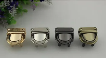 

10pcs/ lot Handbags hardware accessories Bag mortise lock/hardware lock Duck tongue lock Golden metal twist lock