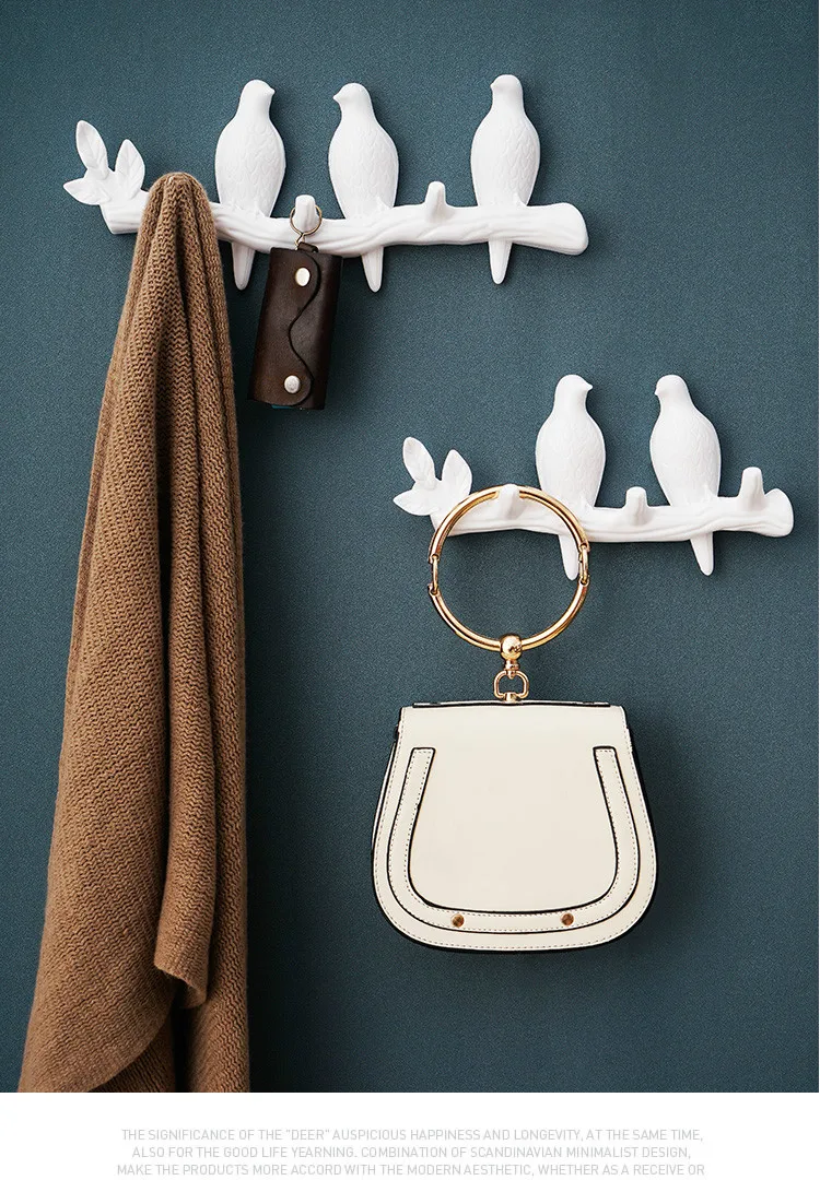 3D мультфильм птица Декор крюк DIY пальто креативная настенная вешалка для гостиной спальни настенный крючок для ключей рамка для дома Декор 4 цвета
