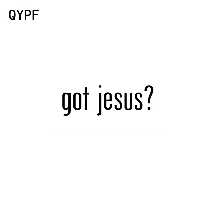 QYPF 12 7 см * 4 2 Виниловая наклейка с изображением Иисуса для автомобиля мотоцикла