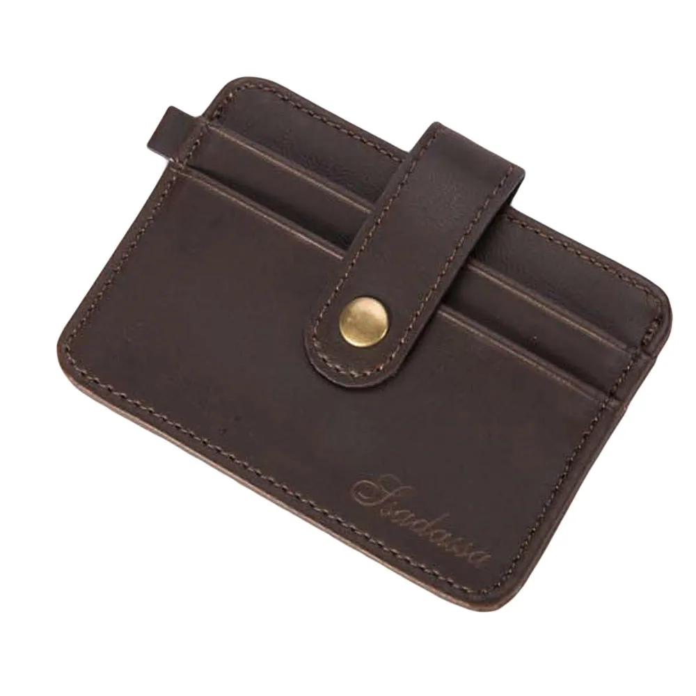 Мужской складной деловой кожаный бумажник ID, кредитный держатель для карт, кошелек с карманами, мужской кошелек для монет на молнии, короткий кошелек# MY