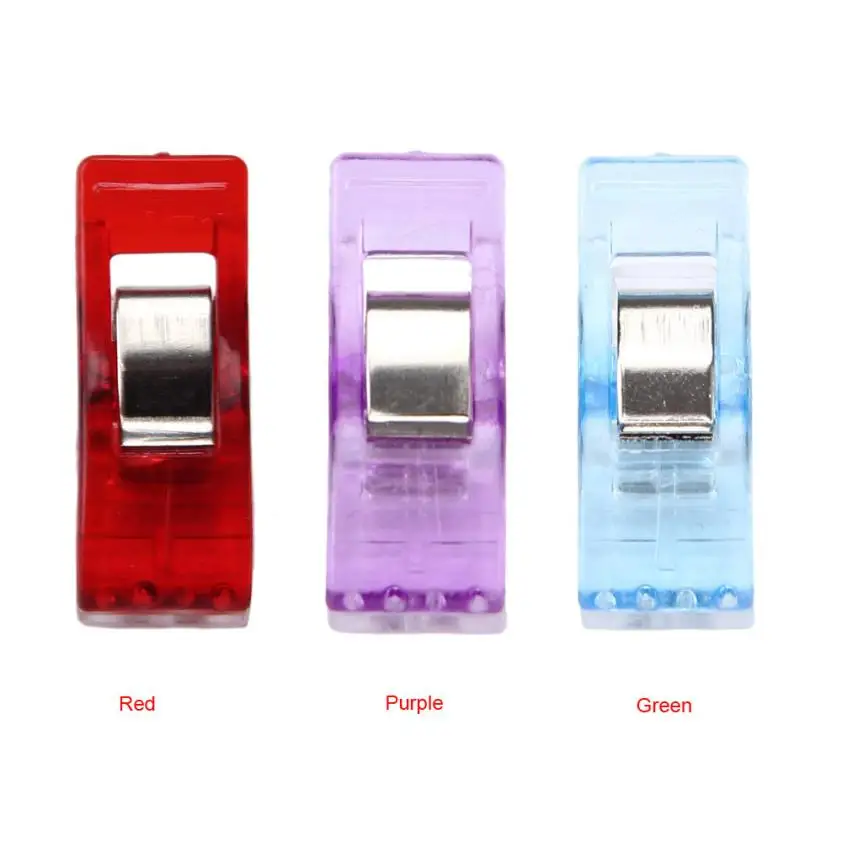 

50 PCS Clear Sewing Craft Quilt Binding Plastic Clips Clamps Pack PP Drop shipping 4.26
