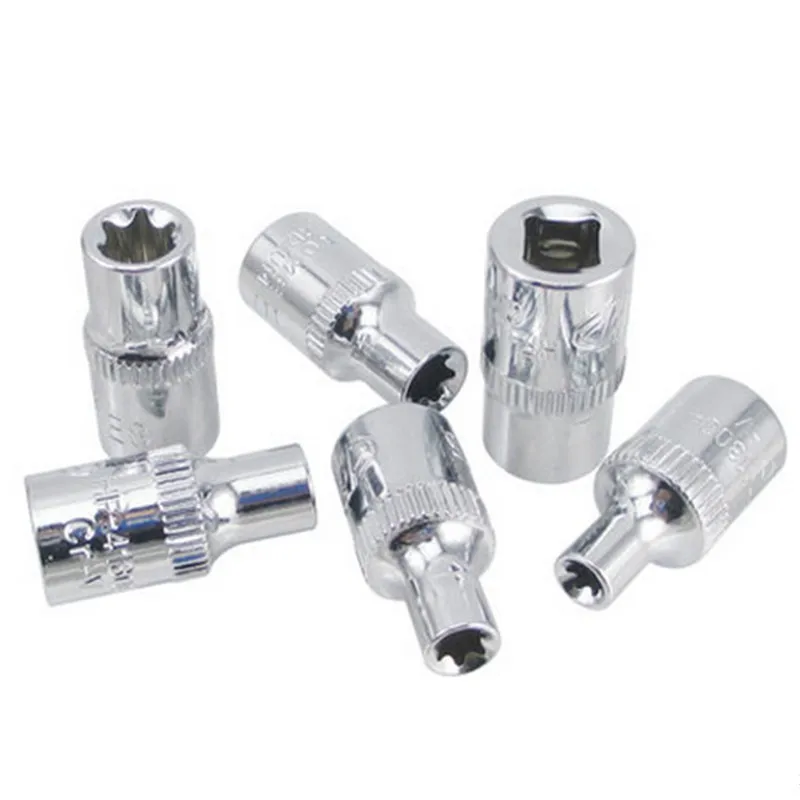 SHINA 1 шт. 1/4 дюйма (6 3 мм) Torx Star Bit Female E Socket Set набор торцевых ключей E4 E5 E6 E7 E8 |Гаечный