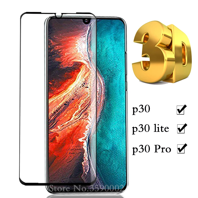 3D Curved p30 pro Tempered Glass For Huawei p30 lite Screen Protector