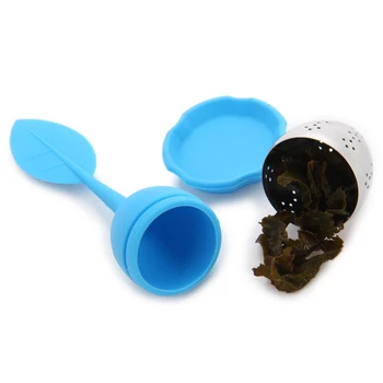 

RISAM Silicone Handle Leaf Tea Infuser Steel Ball Strainer with Drip Tray