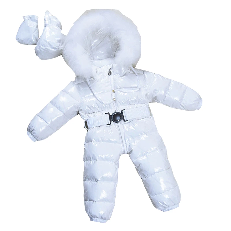 2017 Newborn Baby Winter Snowsuit Unisex Baby Infant Rompers 100% Duck Down Waterproof Boy Girl overalls 8 colors 0-36 Month unisex newborn baby boy