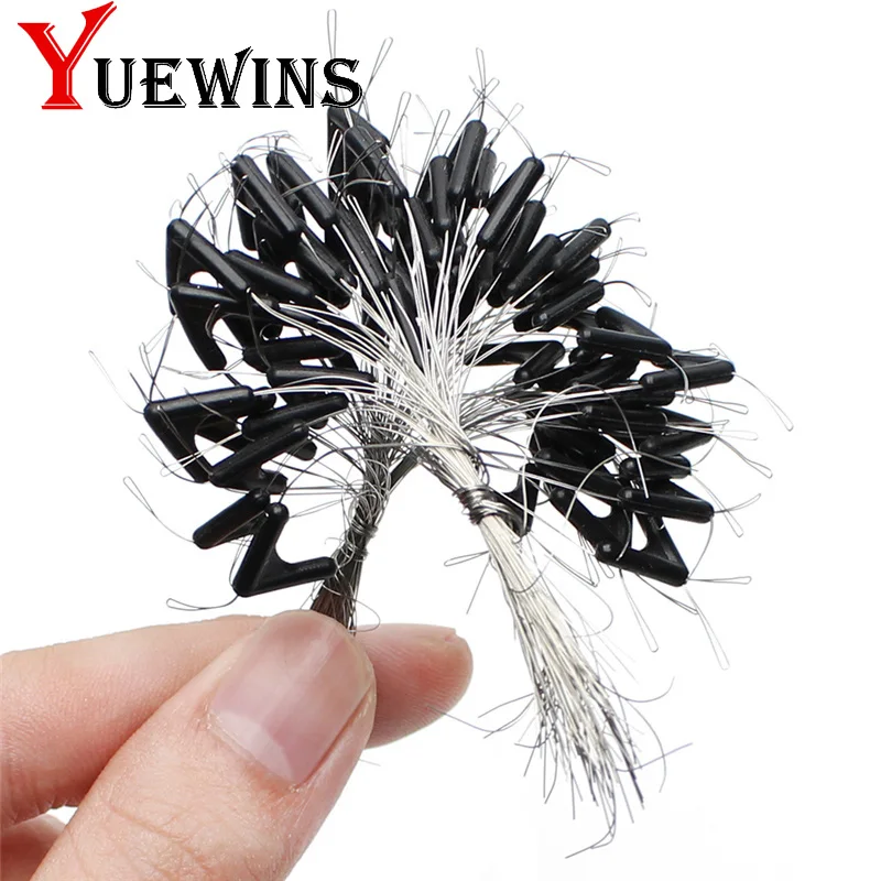 

Yuewins 50pcs Double hooks contactor device fishing line space bifurcation eight type space bean line swivel tying tool QA1080