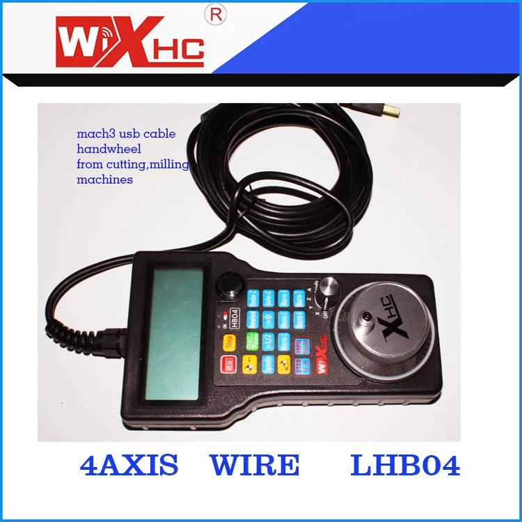 

4 AXIS Mach3 Cnc system controller wires remote with LCD and USB Cable
