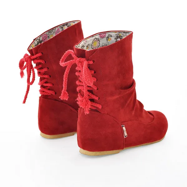 Ботинки; botas mujer; женская обувь; женские ботильоны; Botas Masculina Zapatos botines mujer chaussure femme; 195 - Цвет: Красный