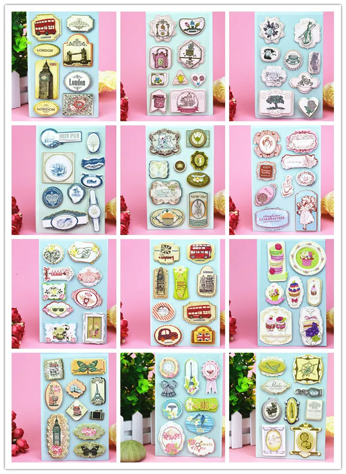 

Flower/Bird Spring Deocrative 3D Adhesive Stickers to DIY Gift/Photo Album /Scrapbooking Kids Craft