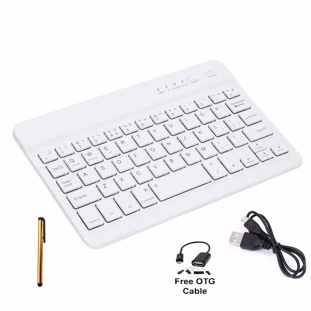 Kemile 8 дюймов Портативный кожаный чехол подставка Беспроводная Bluetooth клавиатура