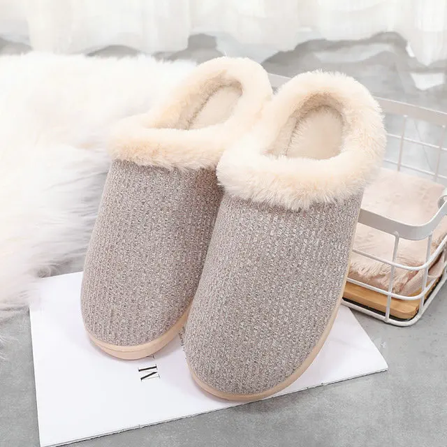 Women Indoor Cozy Super Soft And Comfortable Plush Fur House Slippers Shoes Woman (5)