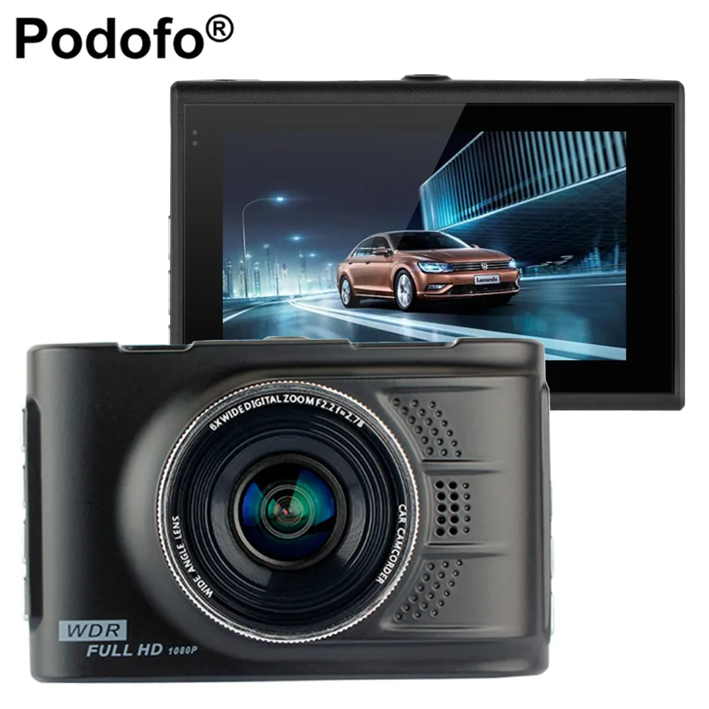 Original Car DVR Novatek 96223 Podofo FH03 Camera 3.0 inch Full HD 1080P Recorder WDR G-sensor Registrator Dashcam |