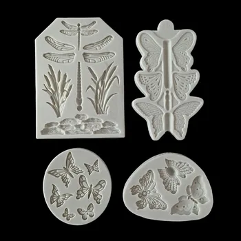 

minsunbak Various Sizes Beautiful Butterflies dragonfly Silicone Mold Fondant Cake Decorating Tool Chocolate Candy Gumpaste