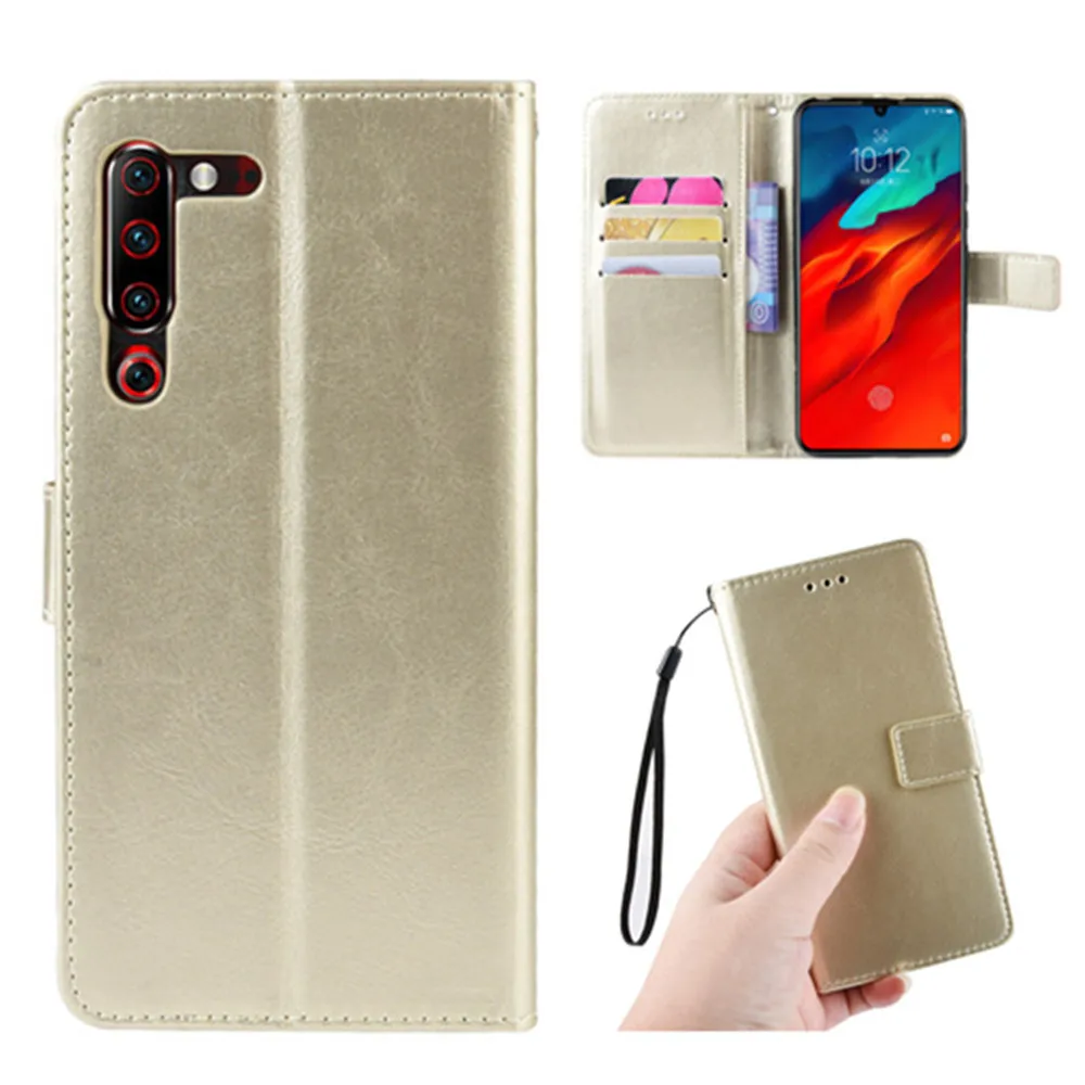 

For Lenovo Z6 Pro Case 6.39 inch Luxury PU Leather Wallet Lanyard Stand ShockProof Case For Lenovo Z6Pro Protective Phone Bags