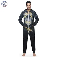 Mr.1991INC Для мужчин комбинезон 3D с принтом льва и штаны в стиле «хип-хоп» с длинным рукавом цельнокройный комбинезон осень-зима плюс Размеры M-XXL