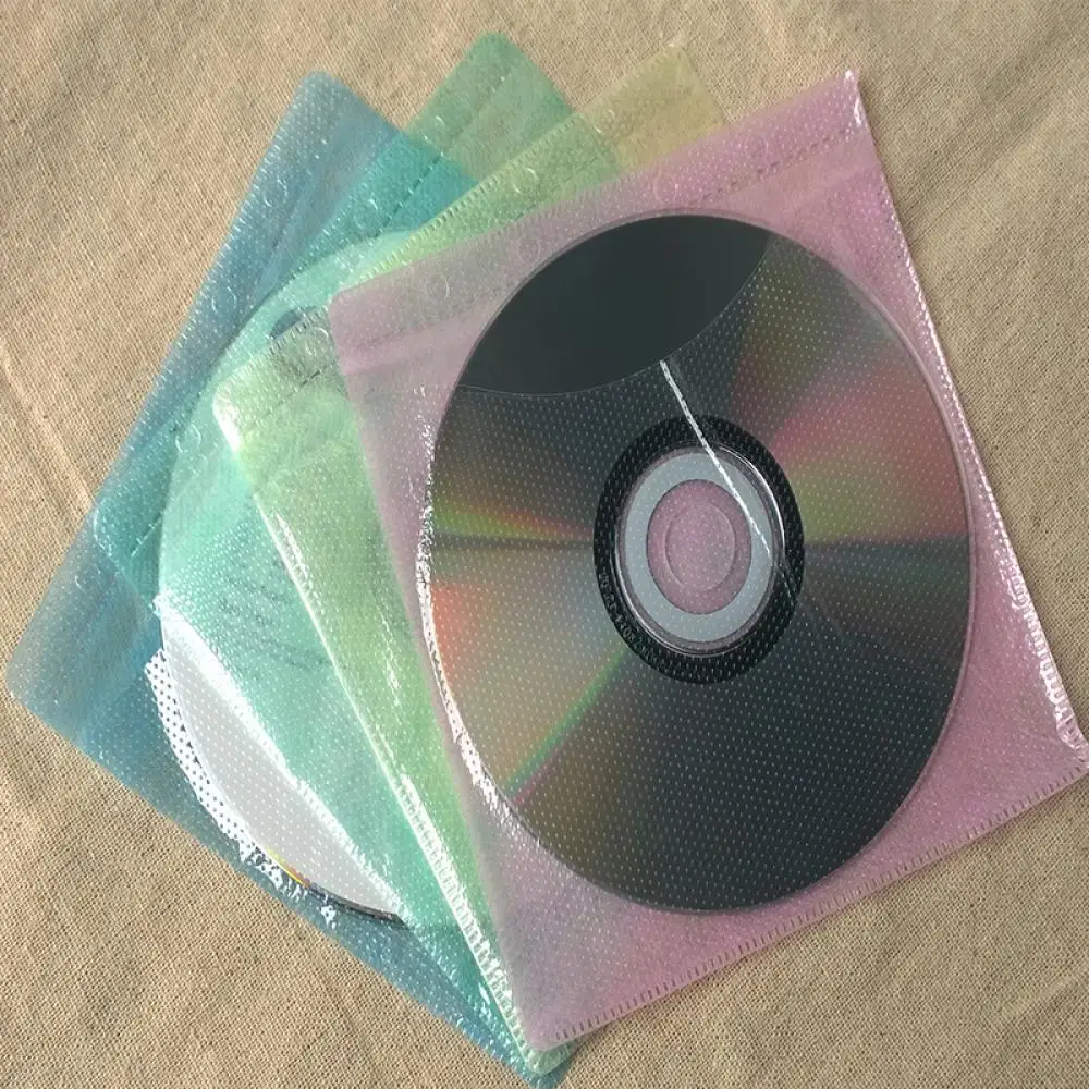 

100Pcs/Lot Ultrathin CD/DVD Double Side Envelope Cover Case Storage Bag Sleeves PP Sleeves Holder Durable Protection Hot Sale