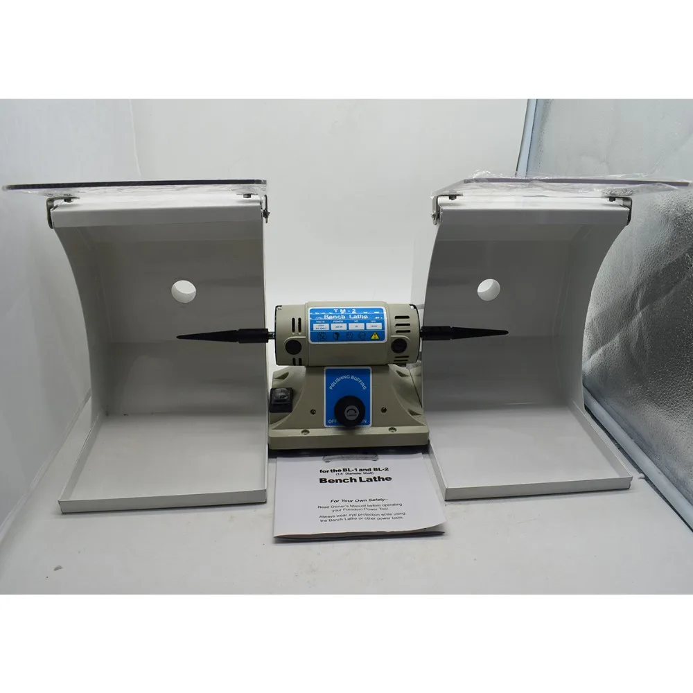 

350w Bench Grinder Jewelry Polishing Machine With 2pcs Cover Goldsmith Tools