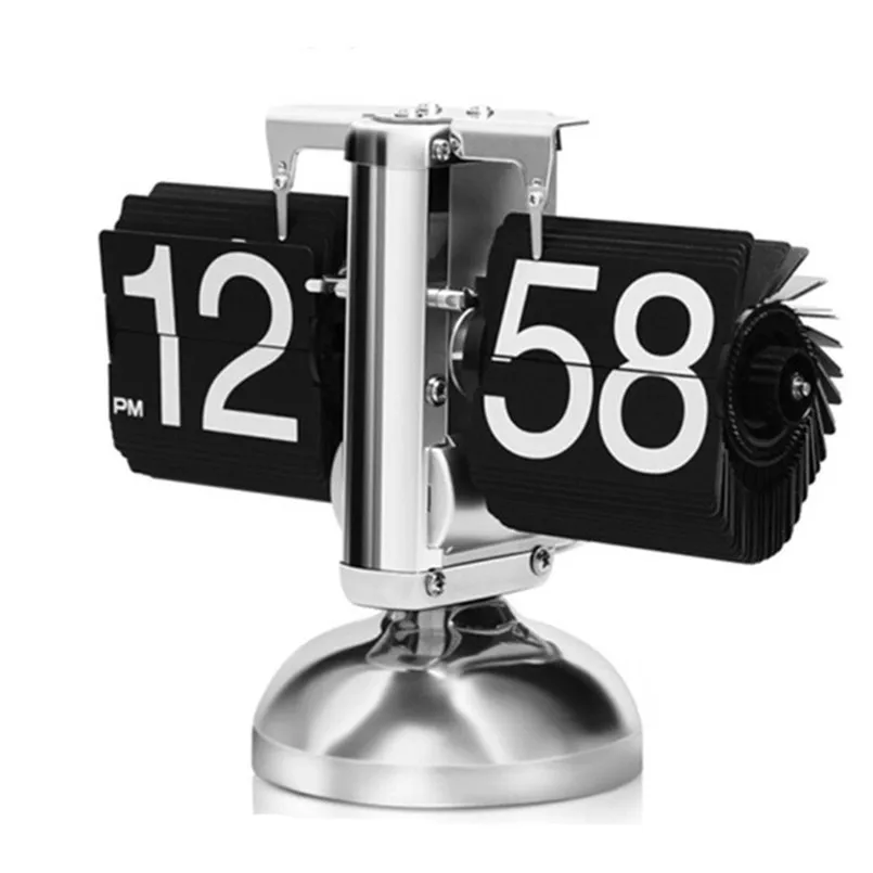 

Page Turning Table clock European style Creative Digital Flip Clock Home Decoration Vintage Nixie clock Simple Table Clocks