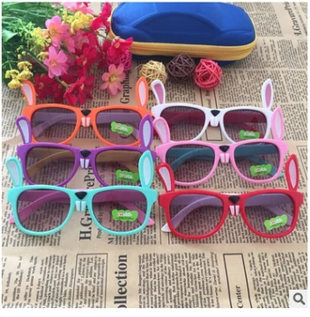 

Cut Sunglasses Girl Boys Brand Design 2019 Luxury Rabbit Ears Children Sun Glasses Kids Glasses