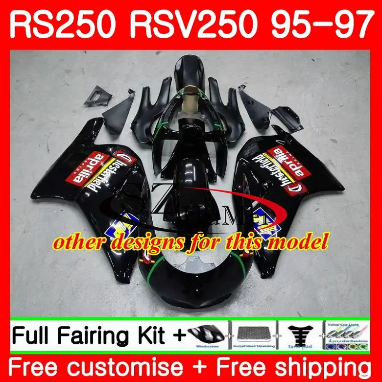 Корпус для Aprilia RS 250 RSV250 RS250 95 96 97 body 85SH3 глянцевый черный RS250R RSV RR 1995 1996 1997
