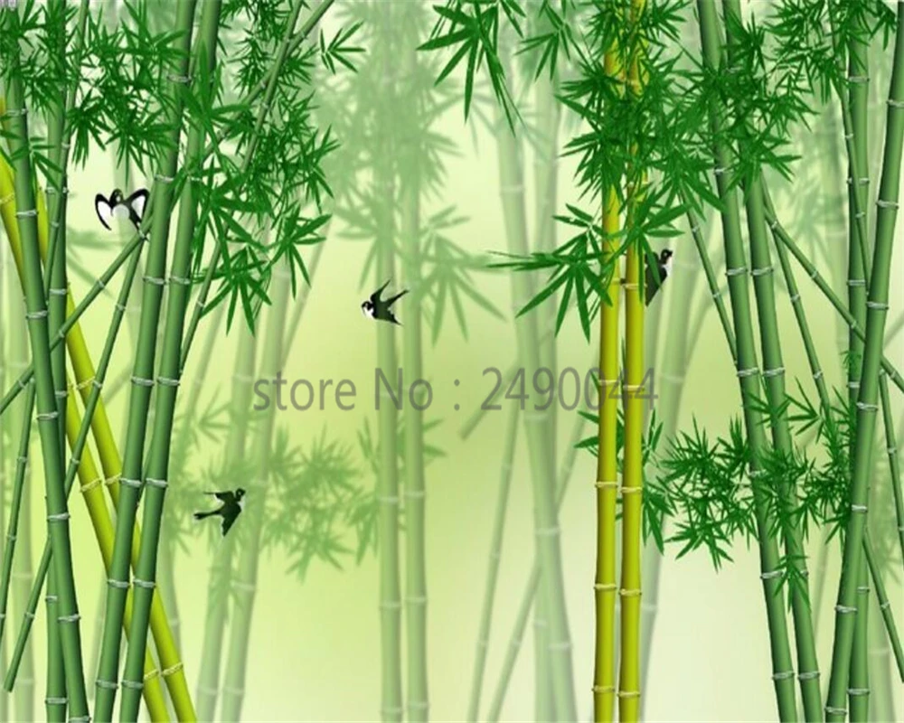 Beibehang custom Wallpaper Living Room Natural Bamboo Landscape Paintings TV Backdrops Modern Decorative wallpaper for walls 3 d puluz 80cm folding portable 80w 9050lm white light photo lighting studio shooting tent box kit with 3 colors black white orange backdrops eu plug