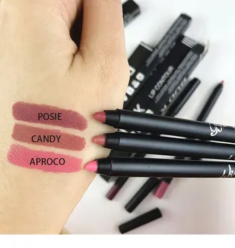 

10 Color Brand Waterproof Nude Color Pigments Lipliner Pencils Moisturizer Cheap Makeup Lip Contour Lipstick Lips Liner Pen