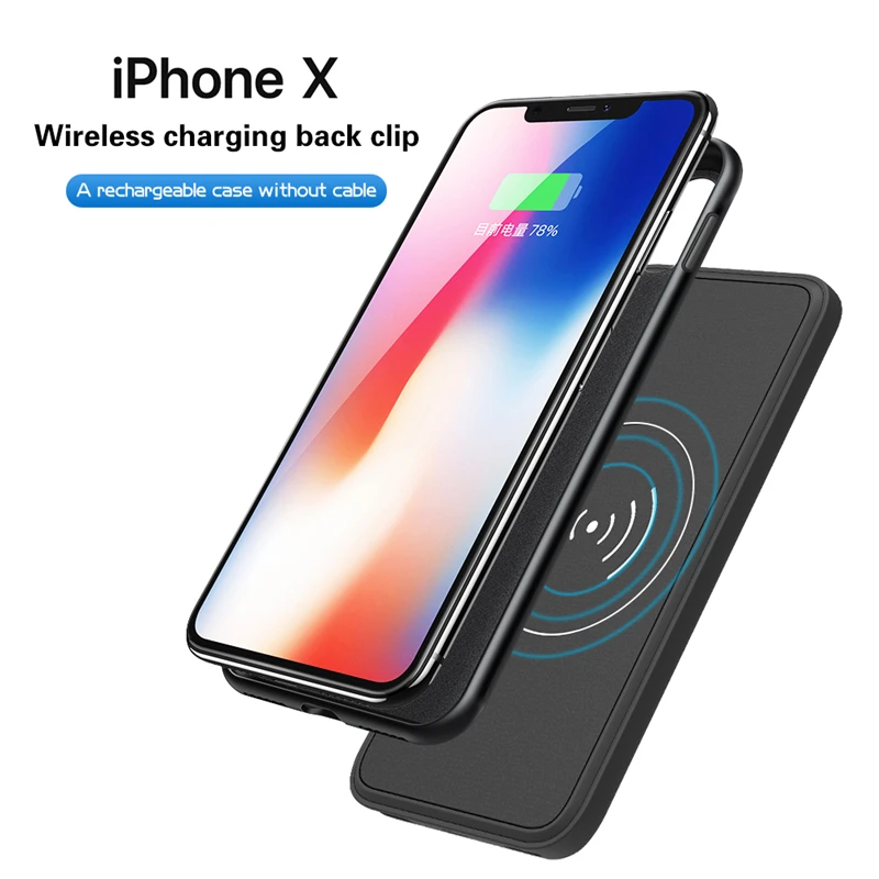 Беспроводной магнитный чехол NTSPACE 5000 мАч для зарядки аккумулятора iPhone X Xs Max