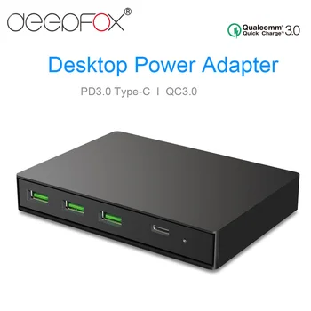

3-Port USB 3.1 Quick Charge Fast Charger PD3.0 Type-C & QC3.0 Power Adapter For Macbook iPhone Tablet