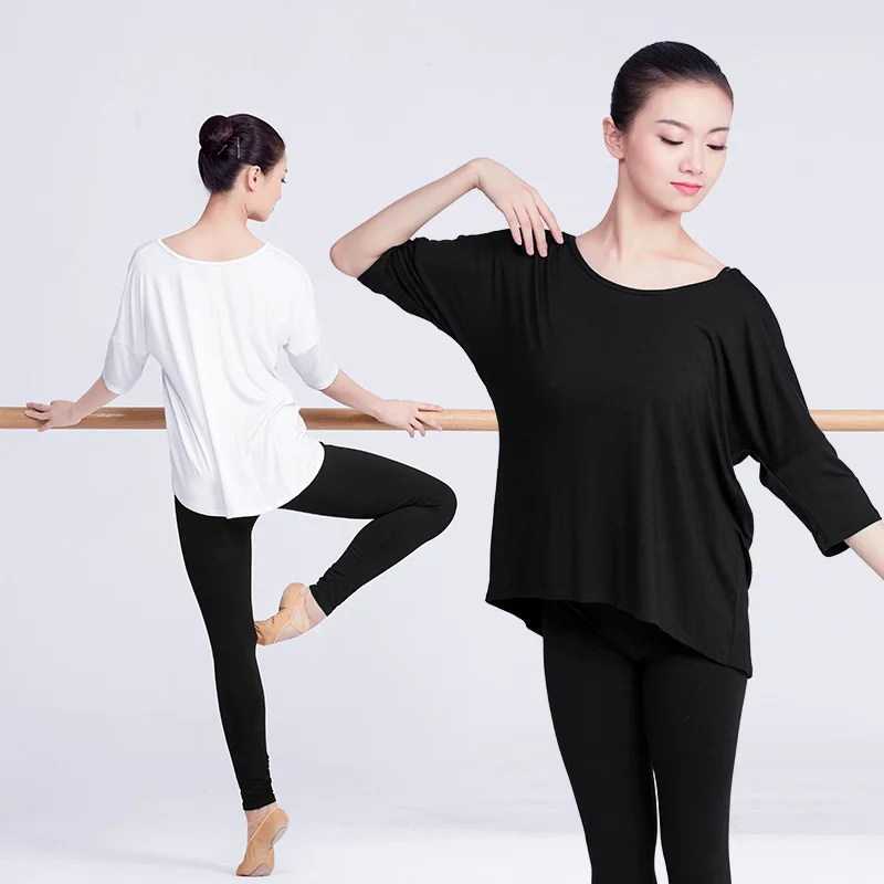 

Girls Women Daily Batwing Sleeve Tops Half Sleeve Black Long Loose T-Shirt Daily Clothing