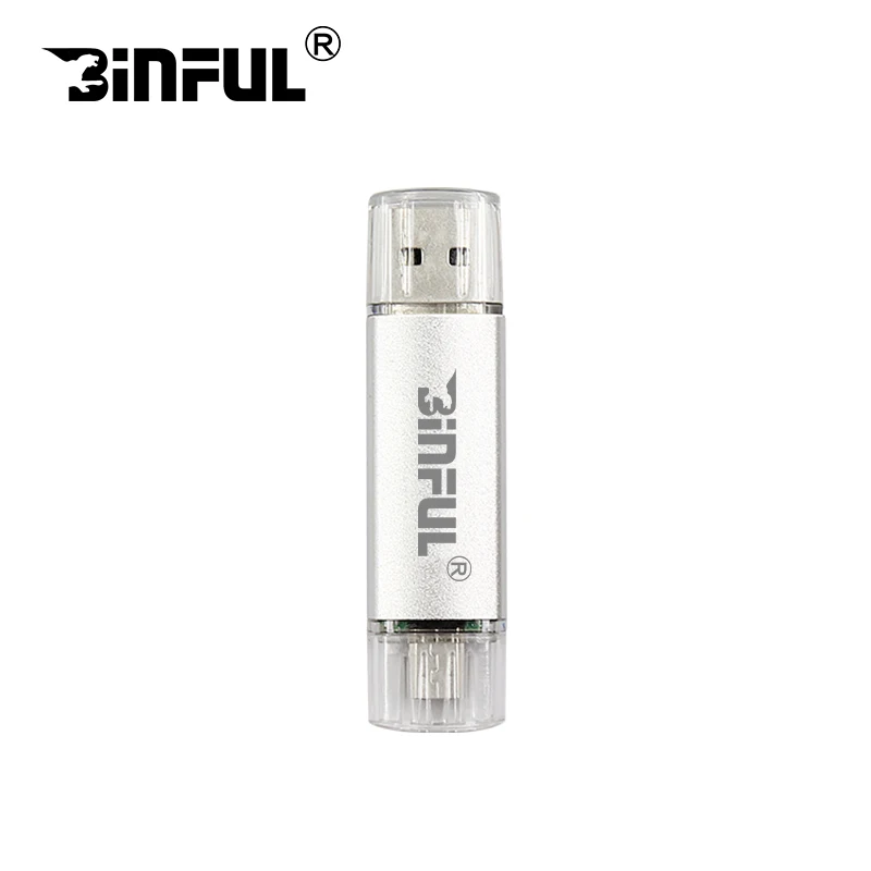 Новейший флеш-накопитель OTG USB 4 ГБ 8 ГБ 16 ГБ 32 ГБ флеш-накопитель usb-накопитель внешний накопитель usb Поддержка USB смартфон мобильный - Цвет: Silver