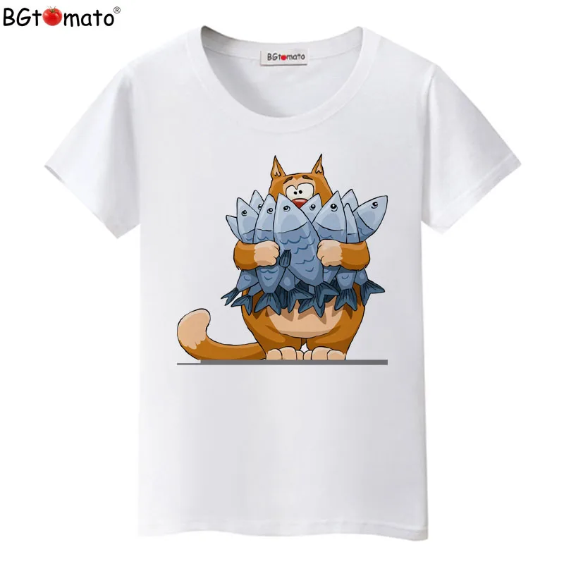 

BGtomato New style funny t-shirts Hot sale brand new tops short sleeve solid color casual shirts women lovely tees