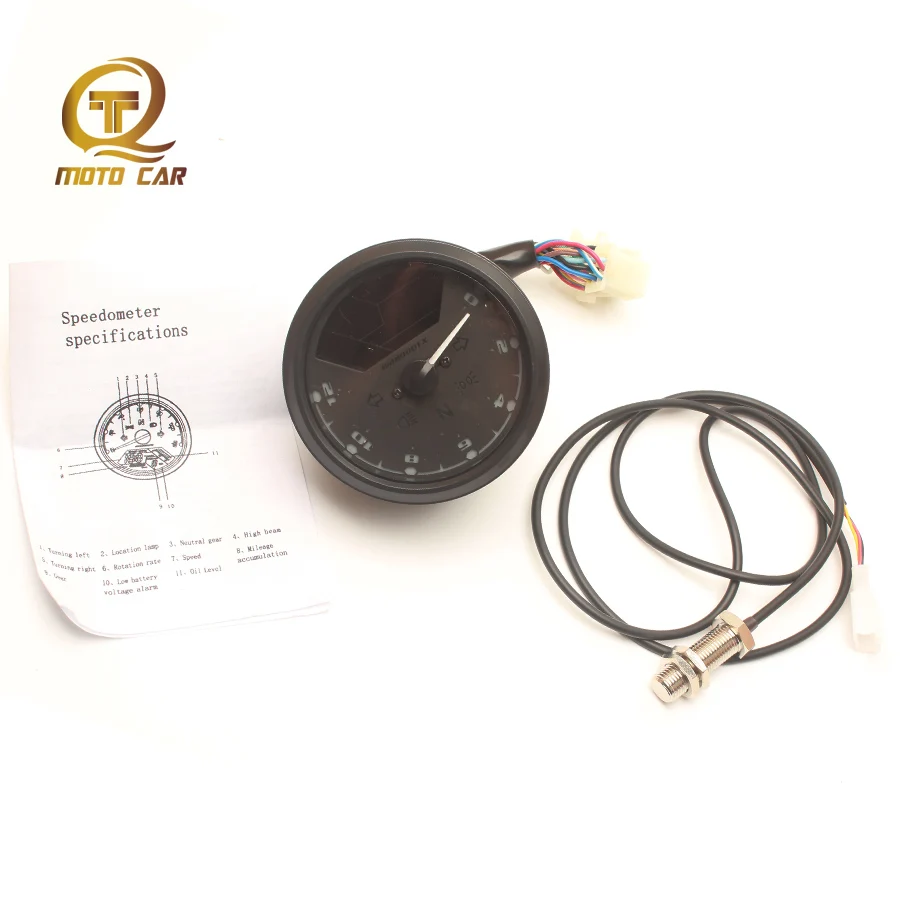 

Universal Speedometer Motorcycle Digital Tachometer Escape Moto LED Indicator LCD Speed Meter Odometer Gauge Rpm Gauge Scooter