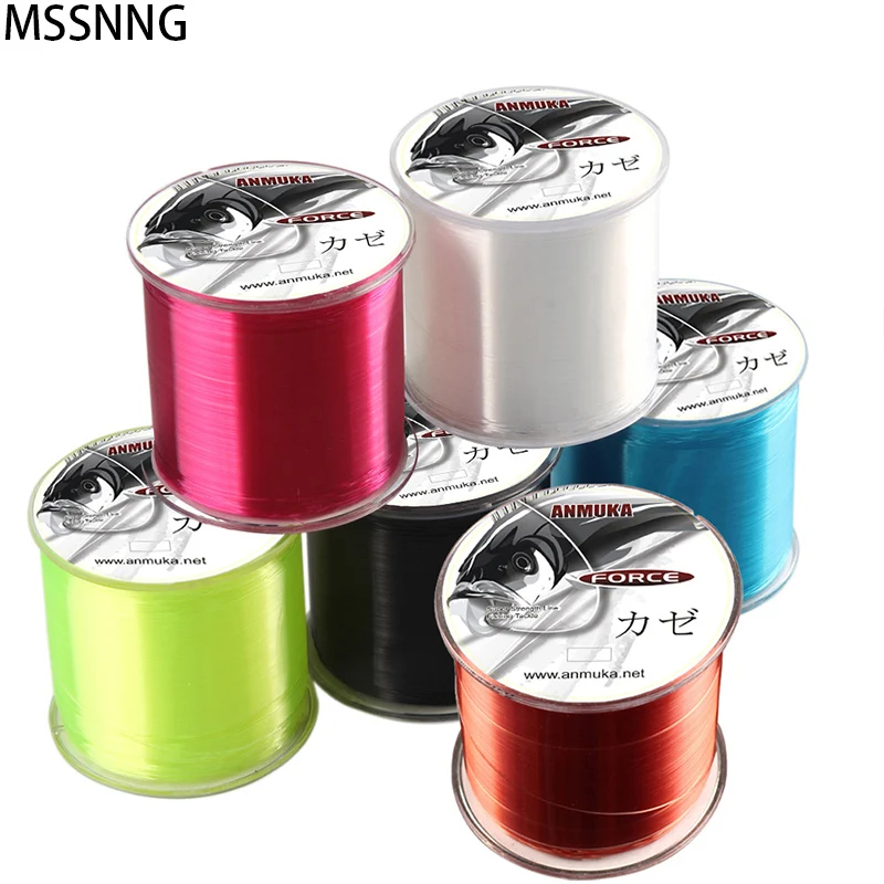 

MSSNNG Brand 500M Nylon Fishing Line Super Strong Monofilamen 6.61-32 LB Monofilament Line Japan Material Fishline Carp fishing