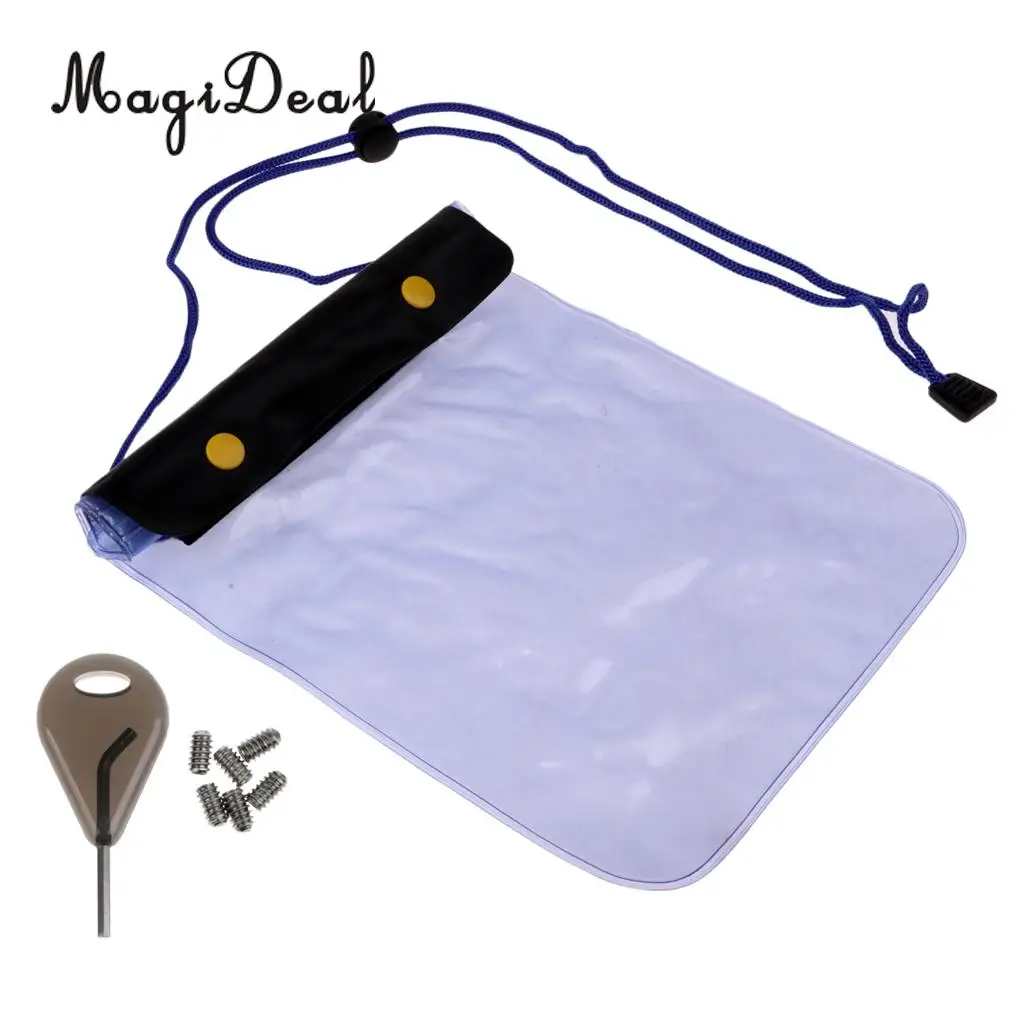 MagiDeal Surfing Fin Key Screws & Waterproof Dry Bag Wallet for Water Sports Surf Wakeboard Longboard Shortboard