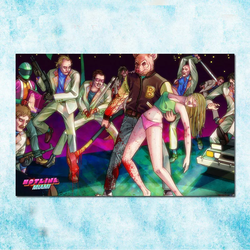 

Hotline Miami Hot Game Art Silk Poster Canvas Print 13x20 inch-006