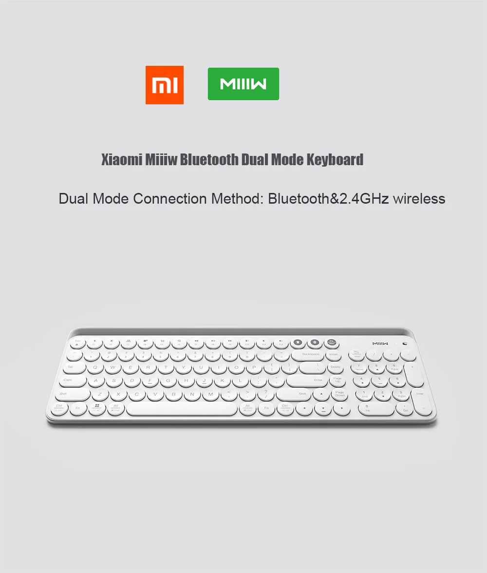 Xiaomi Miiiw Bluetooth 2,4 ГГц Двухрежимная клавиатура MWBK01 104 клавиш многофункциональная система совместимая Беспроводная портативная эргономичная